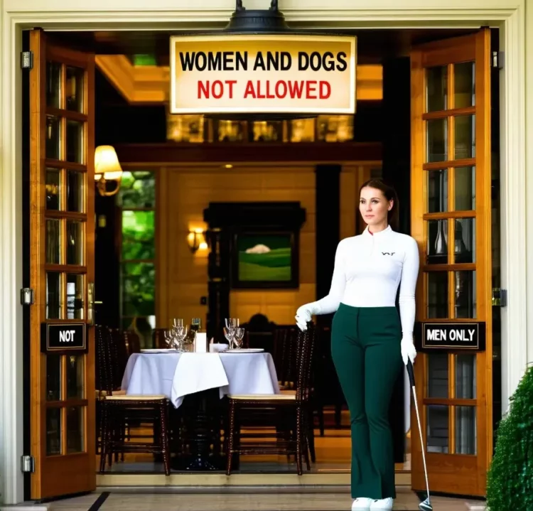 Women and Dogs not allowed at The Santaluz Club